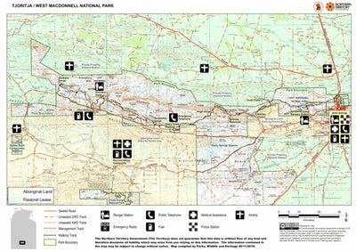 Parks and Wildlife Commission of the Northern Territory. Northern Territory Government Tjoritja / West MacDonnell National Park - Larapinta Trail digital map