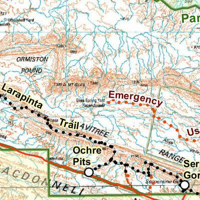 Parks and Wildlife Commission of the Northern Territory. Northern Territory Government Tjoritja / West MacDonnell National Park - Larapinta Trail digital map