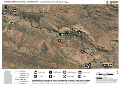 Parks and Wildlife Commission of the Northern Territory. Northern Territory Government Tjoritja / West MacDonnell National Park – Larapinta Trail – Section 11 digital map