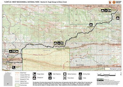 Parks and Wildlife Commission of the Northern Territory. Northern Territory Government Tjoritja / West MacDonnell National Park – Larapinta Trail – Section 6 digital map