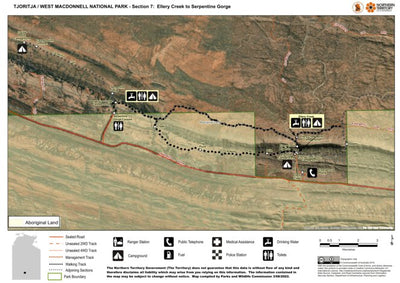 Parks and Wildlife Commission of the Northern Territory. Northern Territory Government Tjoritja / West MacDonnell National Park – Larapinta Trail – Section 7 digital map