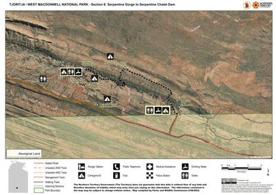 Parks and Wildlife Commission of the Northern Territory. Northern Territory Government Tjoritja / West MacDonnell National Park – Larapinta Trail – Section 8 digital map