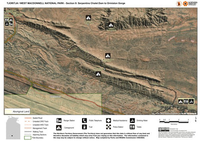 Parks and Wildlife Commission of the Northern Territory. Northern Territory Government Tjoritja / West MacDonnell National Park – Larapinta Trail – Section 9 digital map