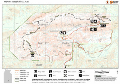 Parks and Wildlife Commission of the Northern Territory. Northern Territory Government Trephina Gorge Nature Park digital map