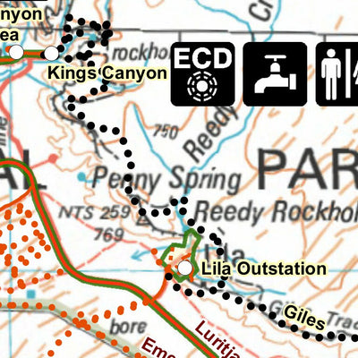 Parks and Wildlife Commission of the Northern Territory. Northern Territory Government Watarrka National Park digital map