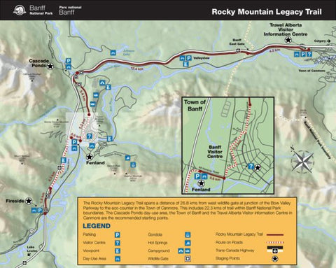 Parks Canada Banff National Park - Rocky Mountain Legacy Trails digital map