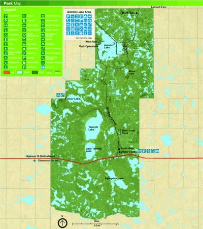 Parks Canada Elk Island National Park - Trail Map digital map