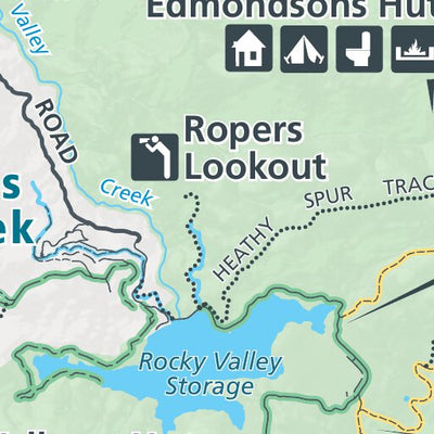 Parks Victoria Alpine National Park - Bogong High Plains Visitor Guide digital map