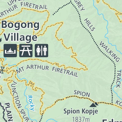 Parks Victoria Alpine National Park - Bogong High Plains Visitor Guide digital map