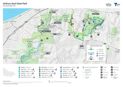 Parks Victoria Arthurs Seat State Park Mountain Bike Trails Visitor Guide digital map