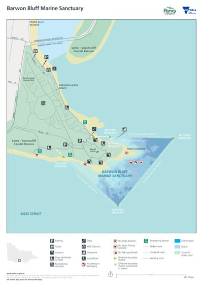 Parks Victoria Barwon Bluff Marine Sanctuary Visitor Guide digital map