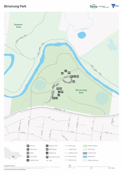 Parks Victoria Birrarrung Park Visitor Guide digital map