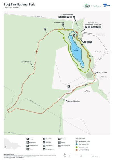 Parks Victoria Budj Bim National Park Visitor Guide - Lake Surprise Inset digital map