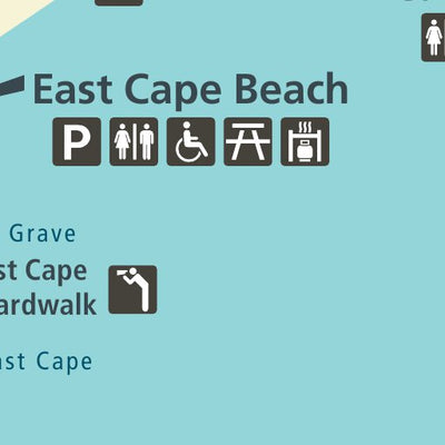 Parks Victoria Cape Conran Coastal Park inset map Visitor Guide digital map