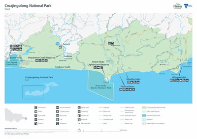Parks Victoria Croajingolong National Park - West Visitor Guide digital map