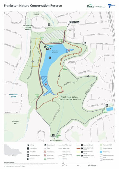 Parks Victoria Frankston Nature Conservation Reserve Visitor Guide digital map