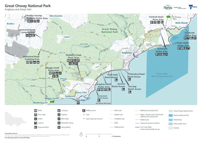 Great Otway National Park - Anglesea Visitor Guide Map by Parks ...