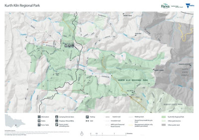 Kurth Kiln Regional Park Visitor Guide Map by Parks Victoria | Avenza Maps