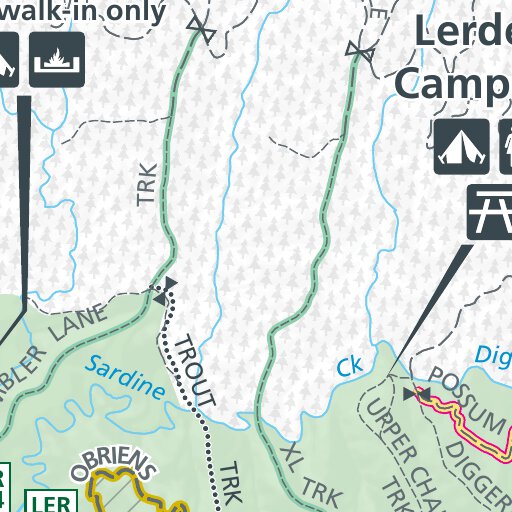 Lerderderg State Park Visitor Guide Map by Parks Victoria | Avenza Maps