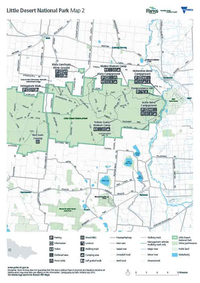 Parks Victoria Little Desert National Park Visitor Guide - East digital map