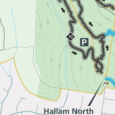 Parks Victoria Lysterfield Park Mountain Bike Map Visitor Guide digital map