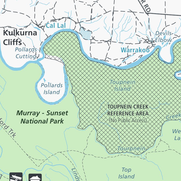 Murray Sunset National Park Lindsay Island & Mulcra Island Visitor Guide Map by Parks Victoria