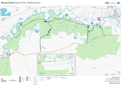 Parks Victoria Murray Sunset National Park - Wallpolla Island Visitor Guide digital map