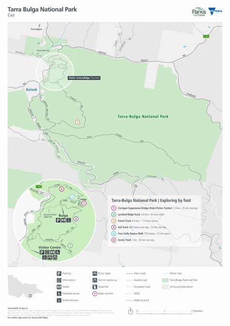 Tarra Bulga National Park-East Visitor Guide Map by Parks Victoria ...