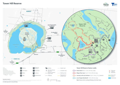 Parks Victoria Tower Hill Reserve Visitor Guide digital map