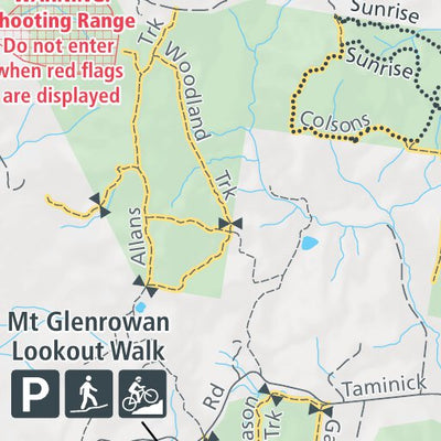 Parks Victoria Warby-Ovens National Park (Southern Warby Ranges) Visitor Guide digital map