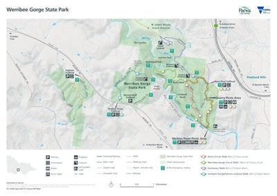 Parks Victoria Werribee Gorge State Park Visitor Guide digital map