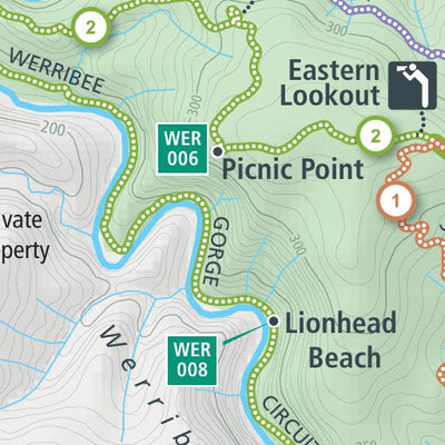 Werribee Gorge State Park Visitor Guide Map by Parks Victoria | Avenza Maps