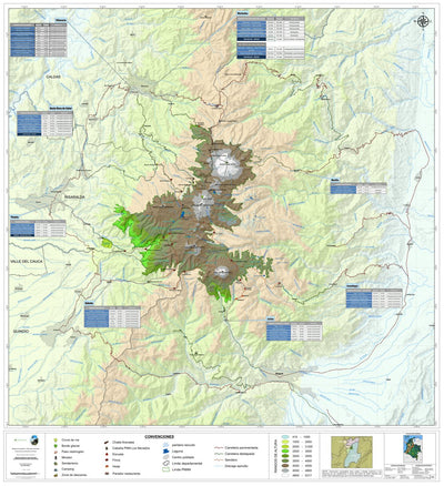 Parques Nacionales Naturales de Colombia PARQUE NACIONAL NATURAL LOS NEVADOS (MAPA ECOTURISTICO) digital map