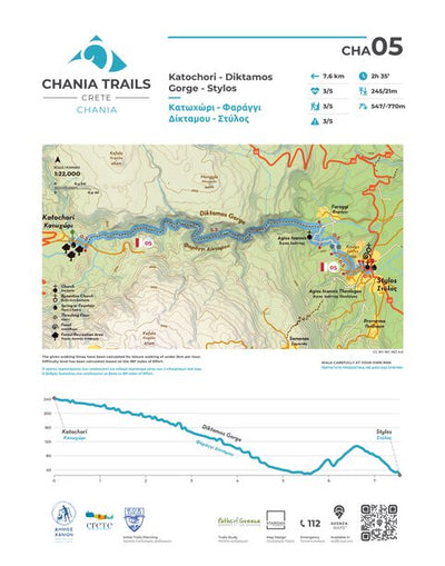Chanda Crete Map CHANIA TRAILS - 05 Map by Paths of Greece | Avenza Maps