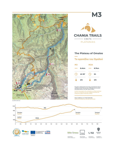 Paths of Greece M3: The Plateau of Omalos digital map