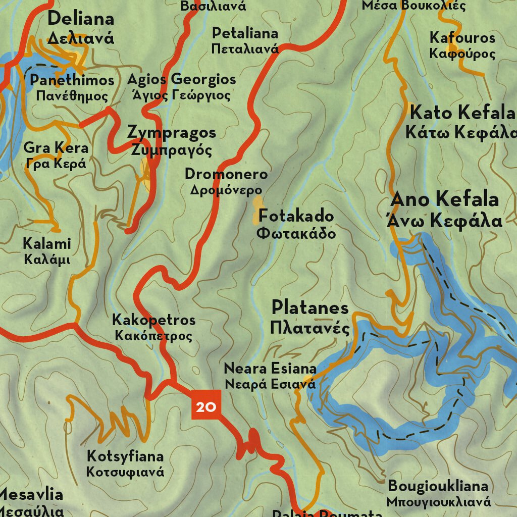 Platanias Trails Central Map by Paths of Greece | Avenza Maps