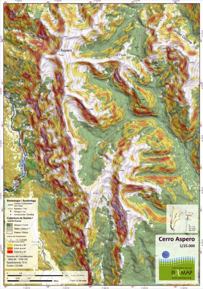 Pixmap Cartografía Digital Cerro Aspero 1/25.000 digital map