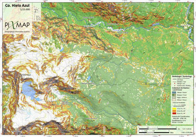 Pixmap Cartografía Digital Cerro Hielo Azul 1/25.000 digital map