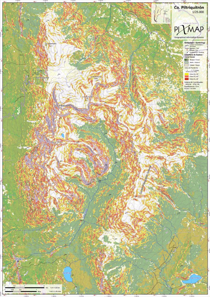 Cordón Piltriquitrón 1/25.000 Map by Pixmap Cartografia Digital ...