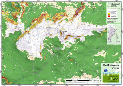 Pixmap Cartografía Digital Fraile Ski Resort - Coyhaique digital map