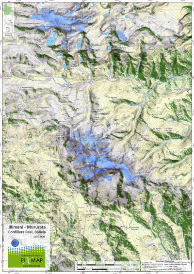 Pixmap Cartografía Digital Illimani y Mururata - Cordillera Real 1/50.000 digital map