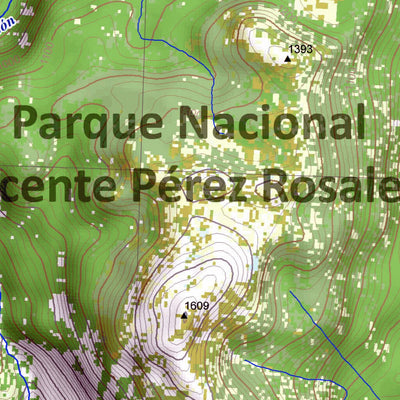 Pixmap Cartografía Digital Lago Cayutúe - La Junta to Ralún (cont. Paso Vuriloche) - Ruta de los Jesuitas 1/50.000 digital map