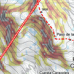 Pixmap Cartografía Digital Las Cuevas - Paso Cristo Redentor 1/25.000 digital map