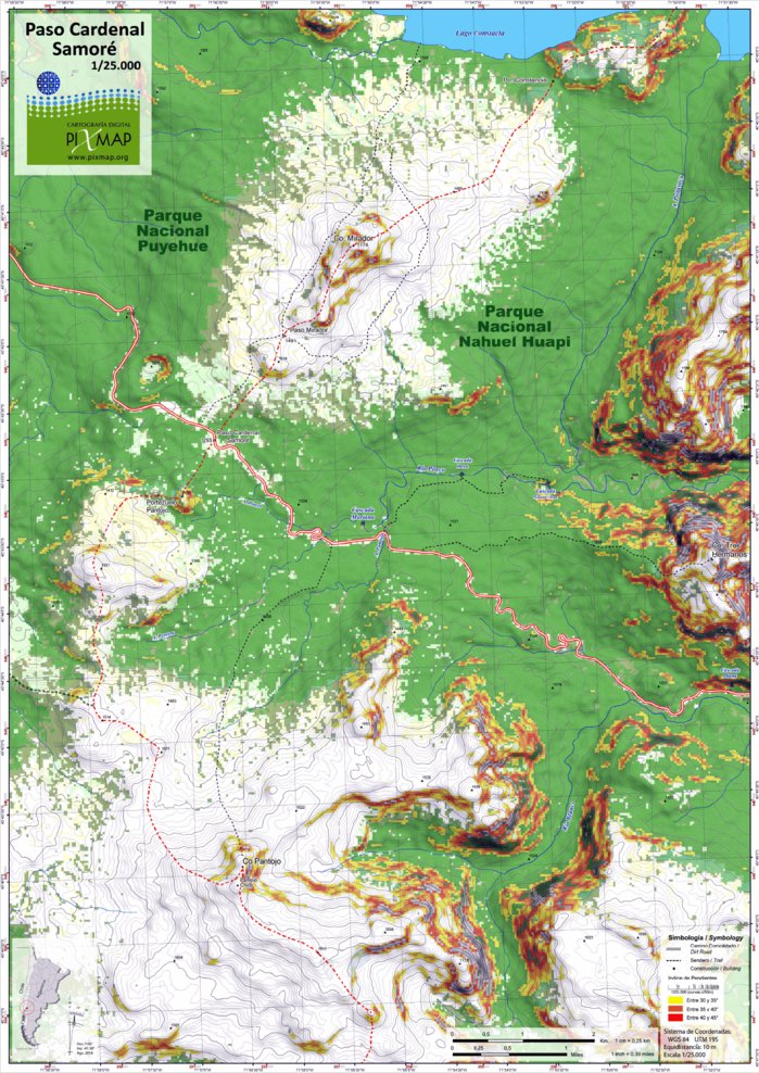 Paso Cardenal Samoré 1/25.000 Map by Pixmap Cartografia Digital ...