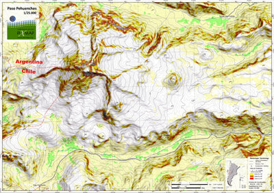 Pixmap Cartografía Digital Paso Pehuenche - Cerro Campanario 1/25.000 digital map
