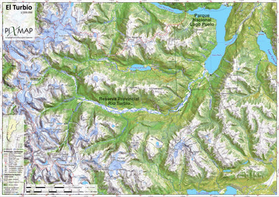 Pixmap Cartografía Digital Reserva Provincial Río Turbio - Lagos Esperanza y Puelo 1/100.000 digital map