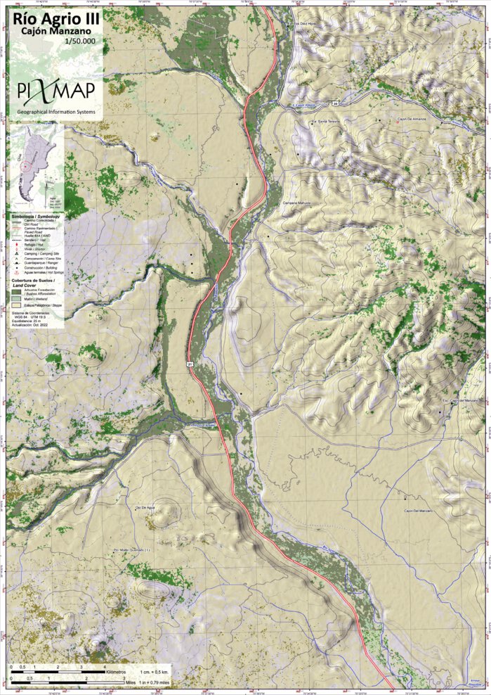 Río Agrio III 1/50.000 Map by Pixmap Cartografia Digital | Avenza Maps