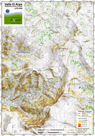 Pixmap Cartografía Digital Valle el Arpa 1/25.000 digital map