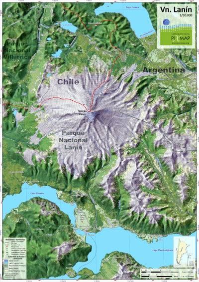Pixmap Cartografía Digital Volcán Lanin 1/50.000 digital map