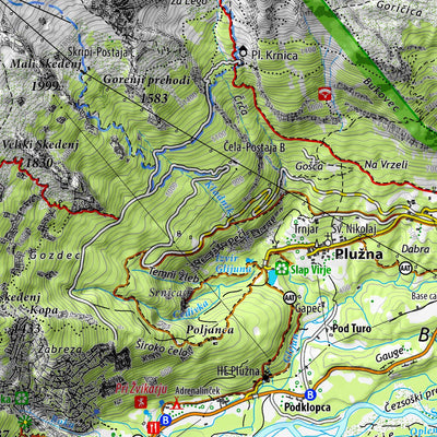 Planinska zveza Slovenije Julijske Alpe - zahod 1:50.000 PZS digital map
